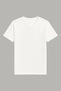 Camiseta de Algodão Egípcio Gola V