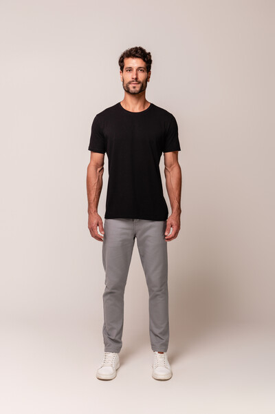 Foto Camiseta Básica de Algodão 100% Pima Gola O