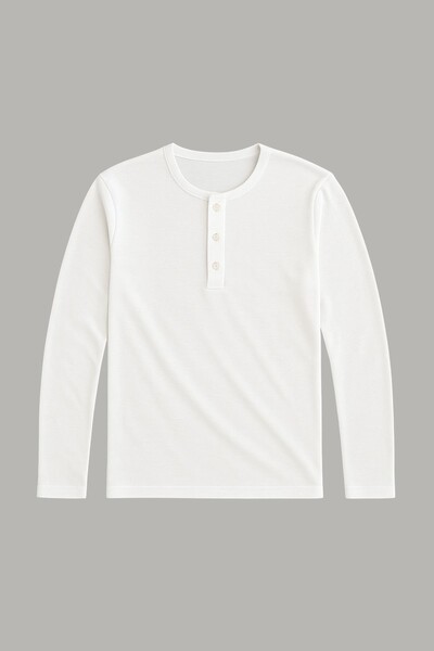 Foto Camiseta Henley Manga Longa