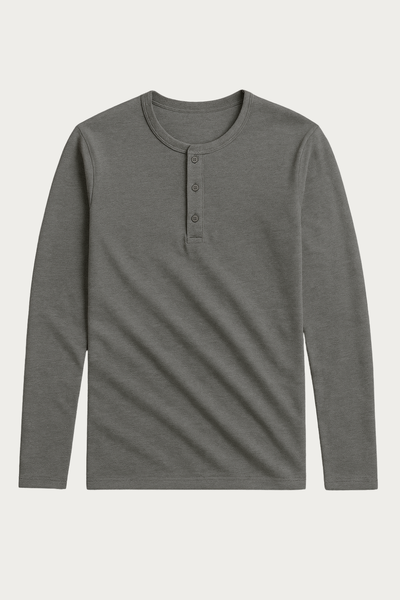 FotoCamiseta Henley Manga Longa