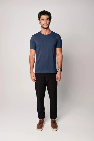 Foto Camiseta Básica de Algodão Egípcio