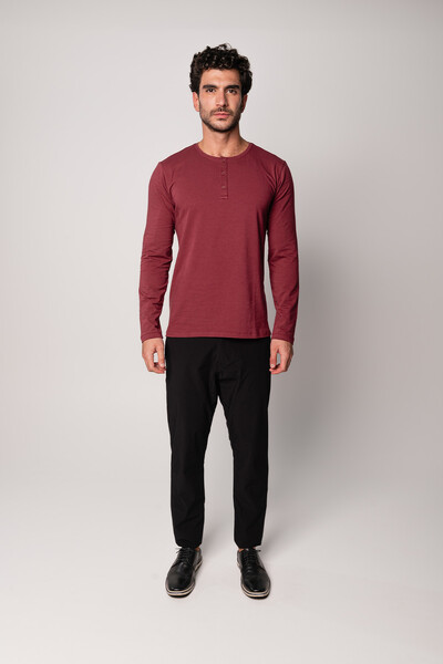 FotoCamiseta Henley Manga Longa