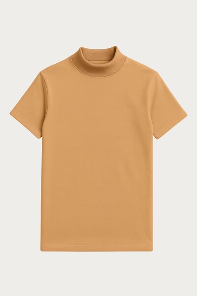 Foto Camiseta Gola Alta Algodão Egípcio Manga Curta 210