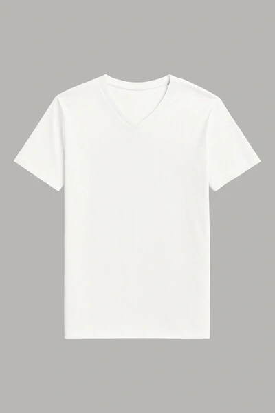 FotoCamiseta de Algodão Egípcio Gola V