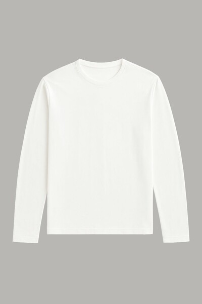 Foto Camiseta Manga Longa de Algodão Egípcio
