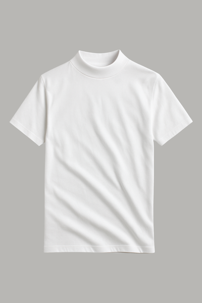 Foto Camiseta Gola Alta Algodão Egípcio Manga Curta 210