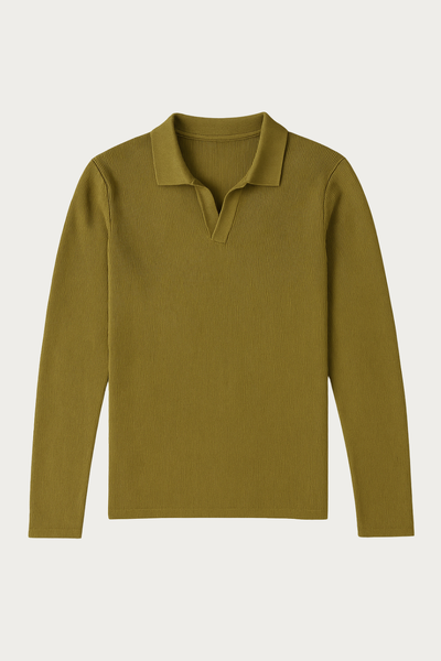 Foto Camisa Polo Texturizada Manga Longa