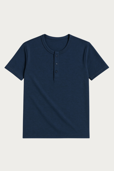 Foto Camiseta Henley Manga Curta