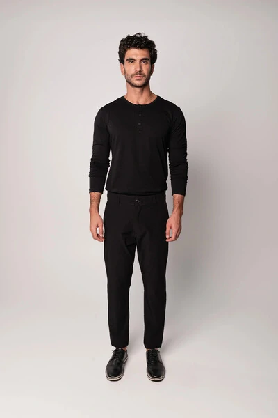 Foto Camiseta Henley Manga Longa
