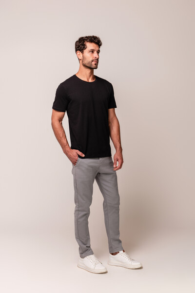 Foto Camiseta Básica de Algodão 100% Pima Gola O