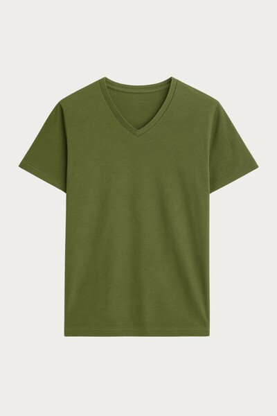 Foto Camiseta de Algodão Egípcio Gola V