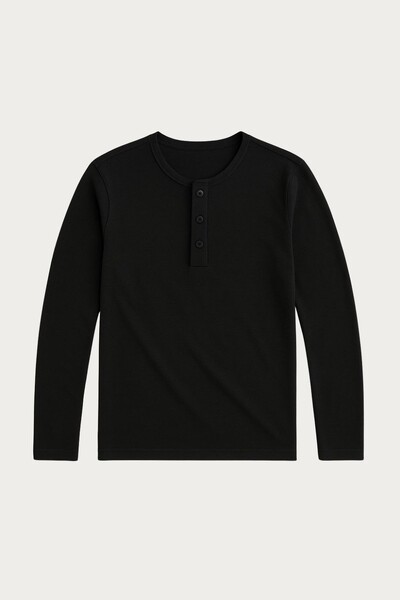 Foto Camiseta Henley Manga Longa