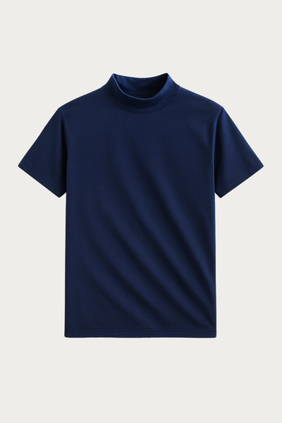 Foto Camiseta Gola Alta Algodão Egípcio Manga Curta 210