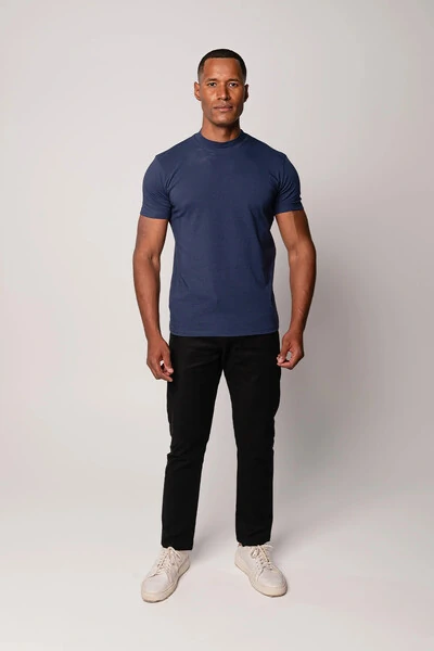 Foto Camiseta Gola Alta Algodão Egípcio 140