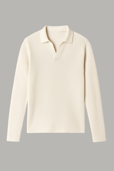 Foto Camisa Polo Texturizada Manga Longa