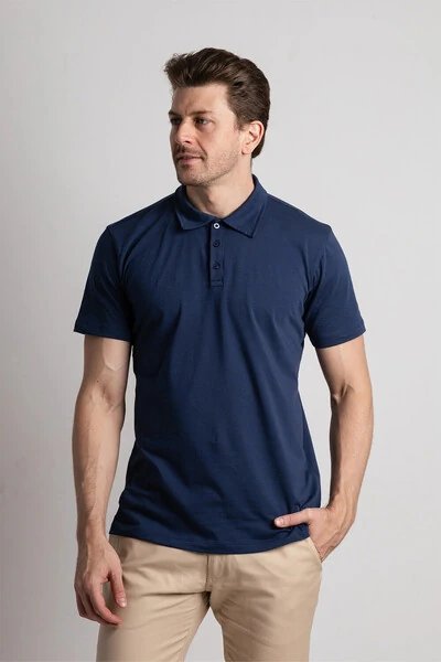 Foto Camisa Polo de Algodão Egípcio