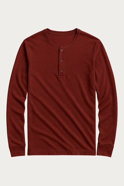 Foto Camiseta Henley Manga Longa