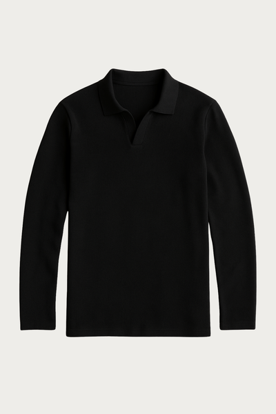 Foto Camisa Polo Texturizada Manga Longa