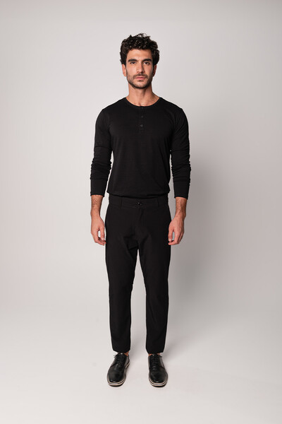 FotoCamiseta Henley Manga Longa