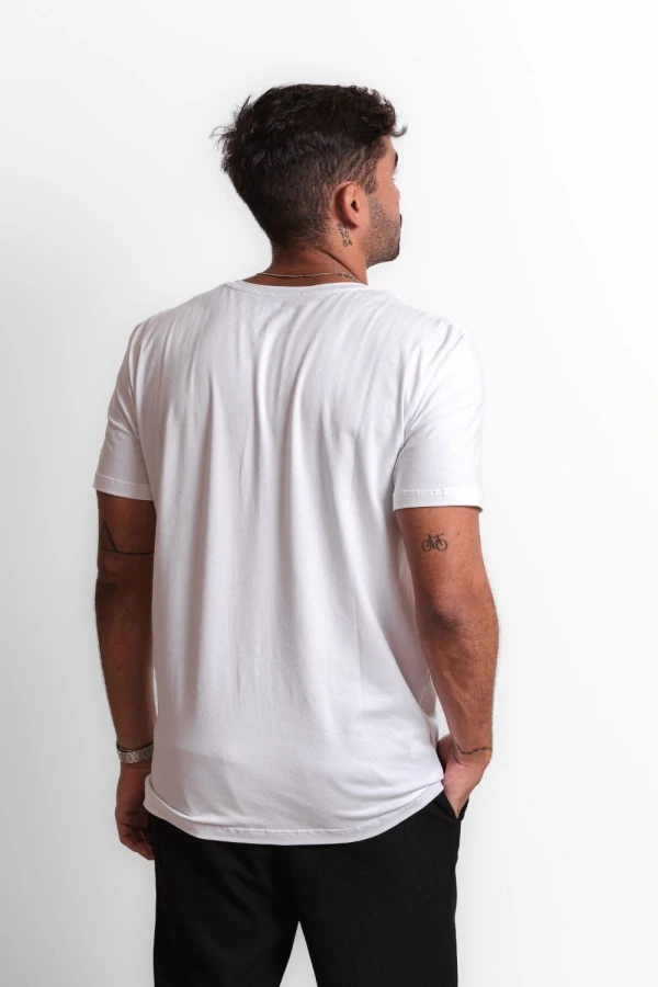 Camiseta Henley Regular Manga Curta