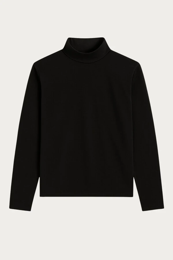 Camiseta Gola Alta Algodão Egípcio Manga Longa 210