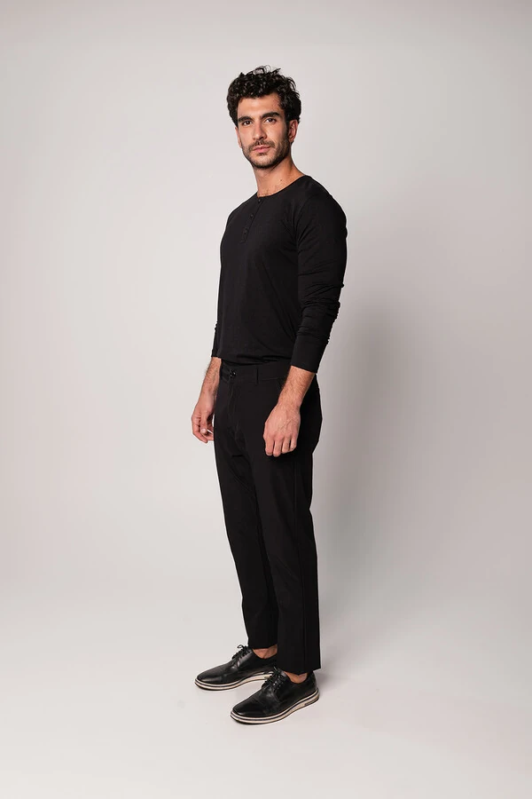 Camiseta Henley Manga Longa
