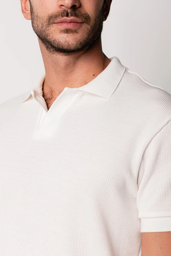 Camisa Polo Texturizada Manga Curta