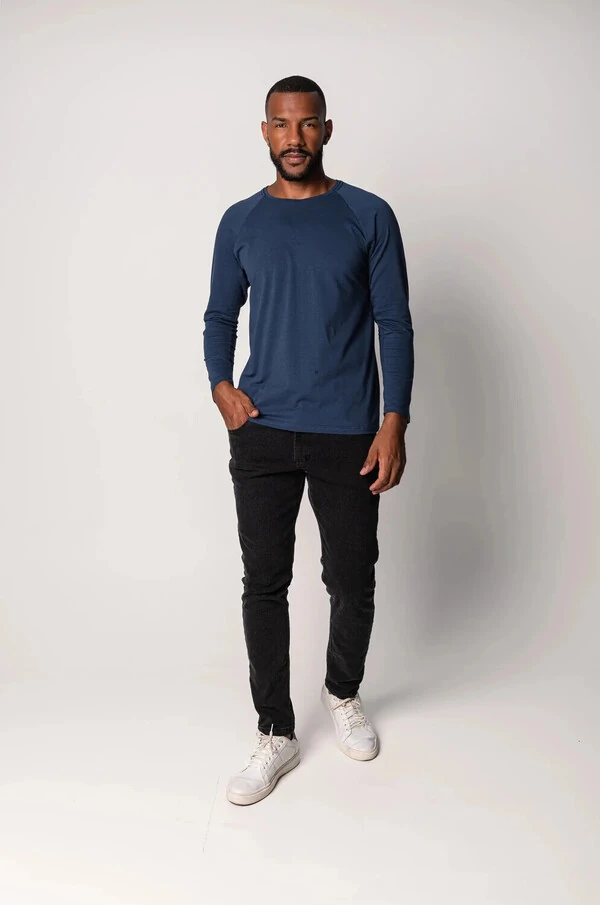 Camiseta Manga Longa de Algodão Egípcio