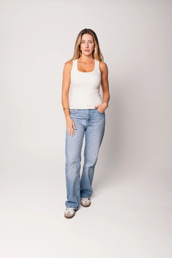 Camiseta Regata Canelada Feminina