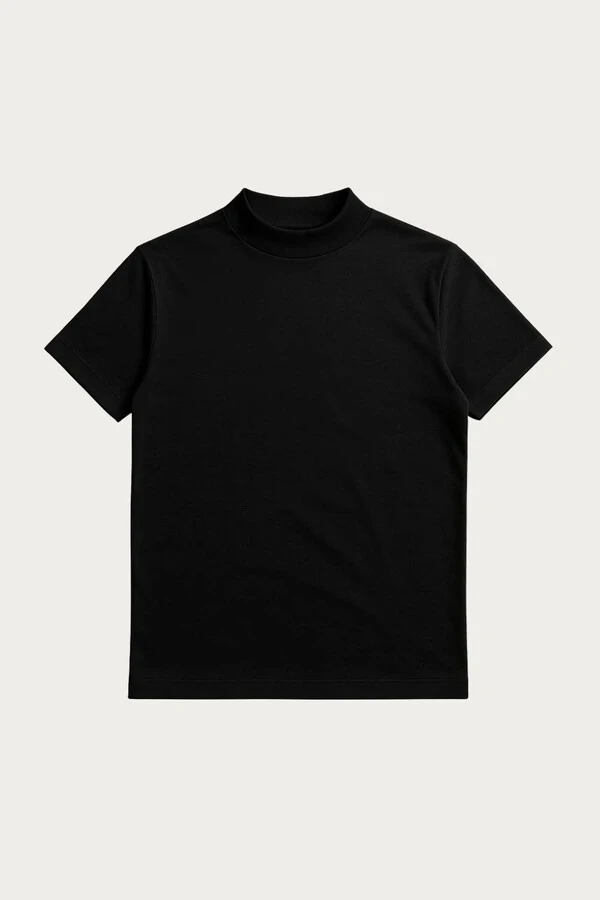 Camiseta Gola Alta Algodão Egípcio 140
