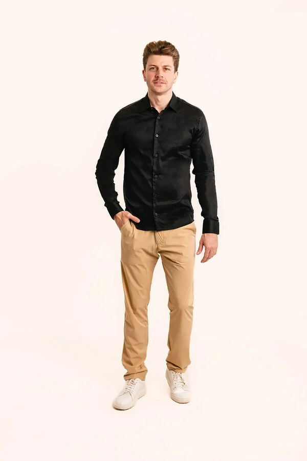 Camisa Social de Algodão Egípcio