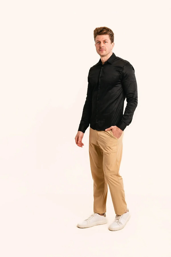 Camisa Social de Algodão Egípcio