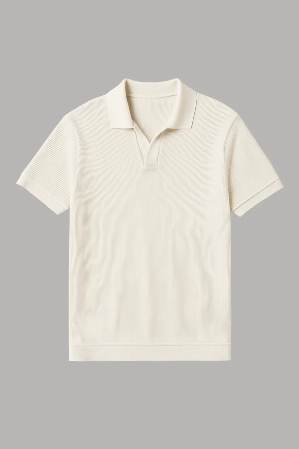 Camisa Polo Texturizada Manga Curta