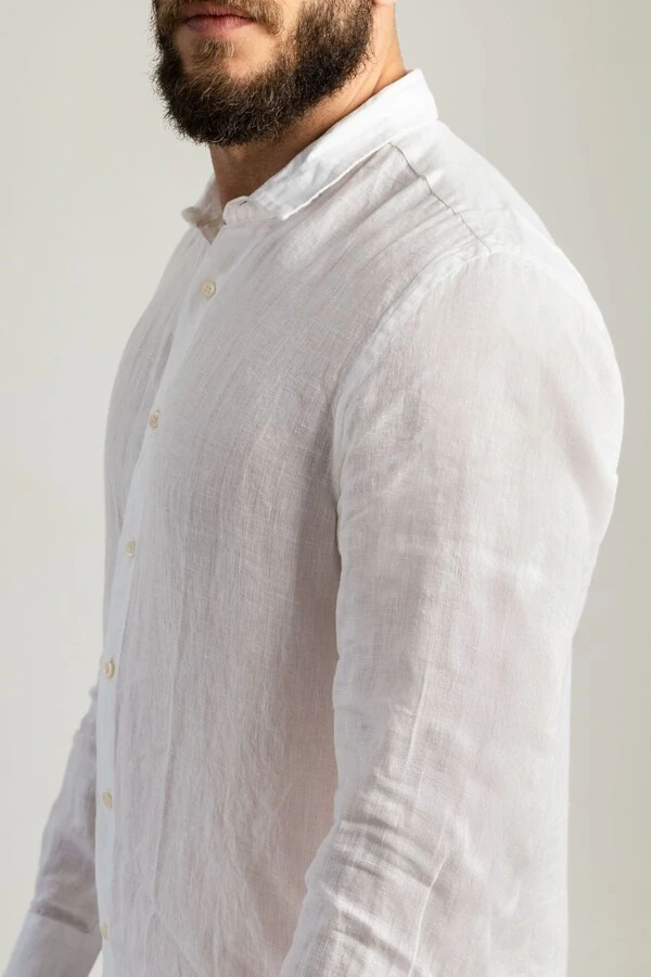 Camisa Social 100% Linho 