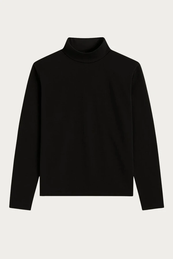 Camiseta Gola Alta Algodão Egípcio Manga Longa 210