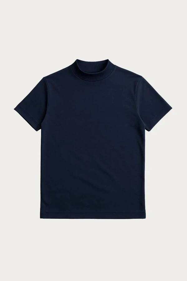Camiseta Gola Alta Algodão Egípcio 140