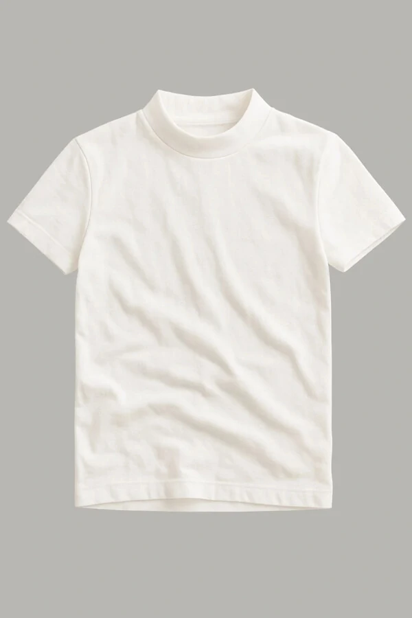 Camiseta Gola Alta Algodão Egípcio 140