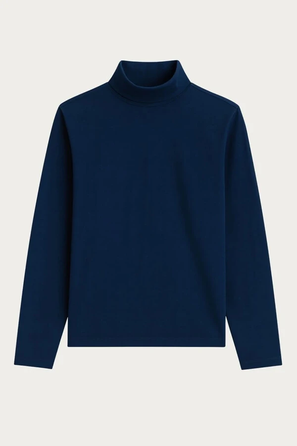 Camiseta Gola Alta Algodão Egípcio Manga Longa 210
