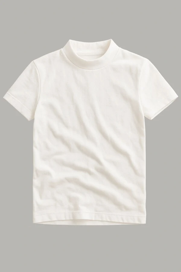 Camiseta Gola Alta Algodão Egípcio 140