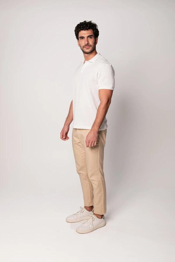 Camisa Polo Texturizada Manga Curta