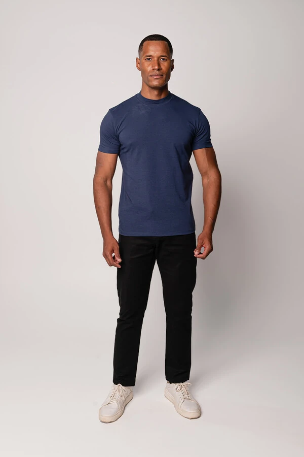Camiseta Gola Alta Algodão Egípcio 140