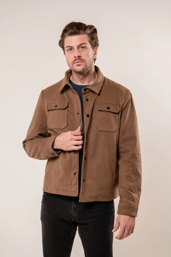 Jaqueta Overshirt Suede