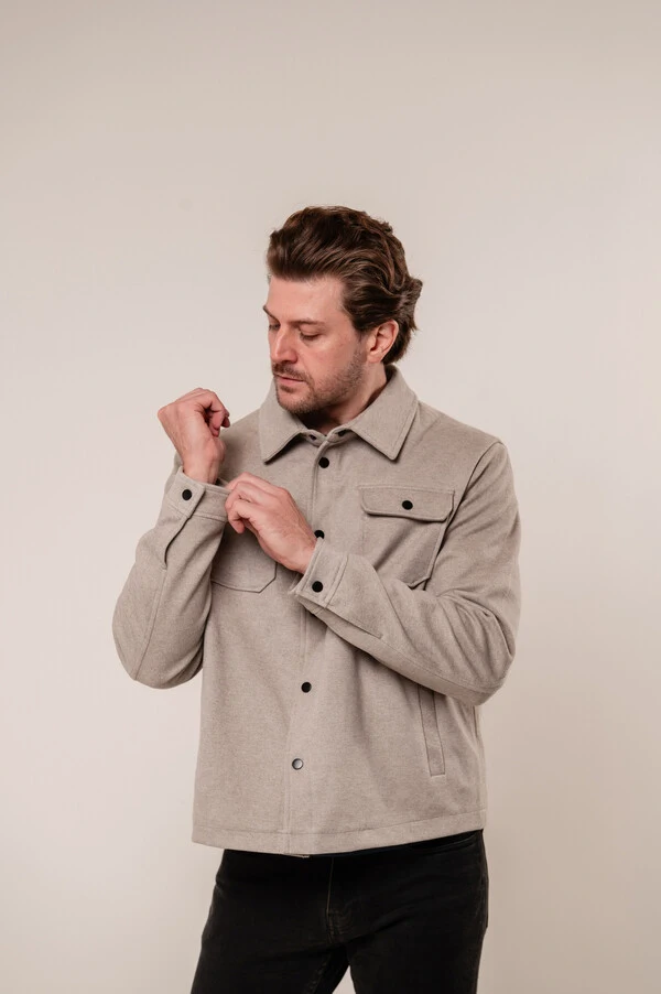 Jaqueta Overshirt Suede