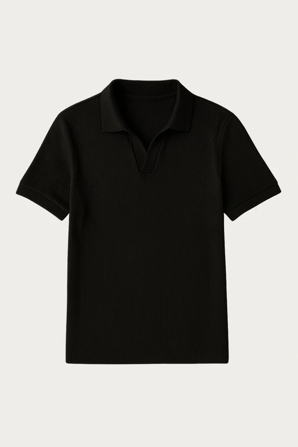 Camisa Polo Texturizada Manga Curta
