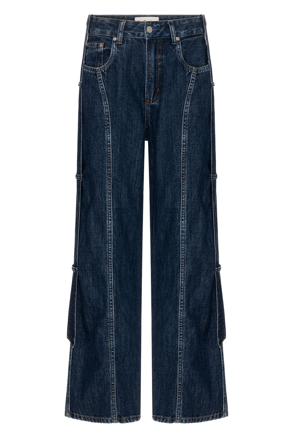 FotoCalça Baggy Strap Jeans Escuro