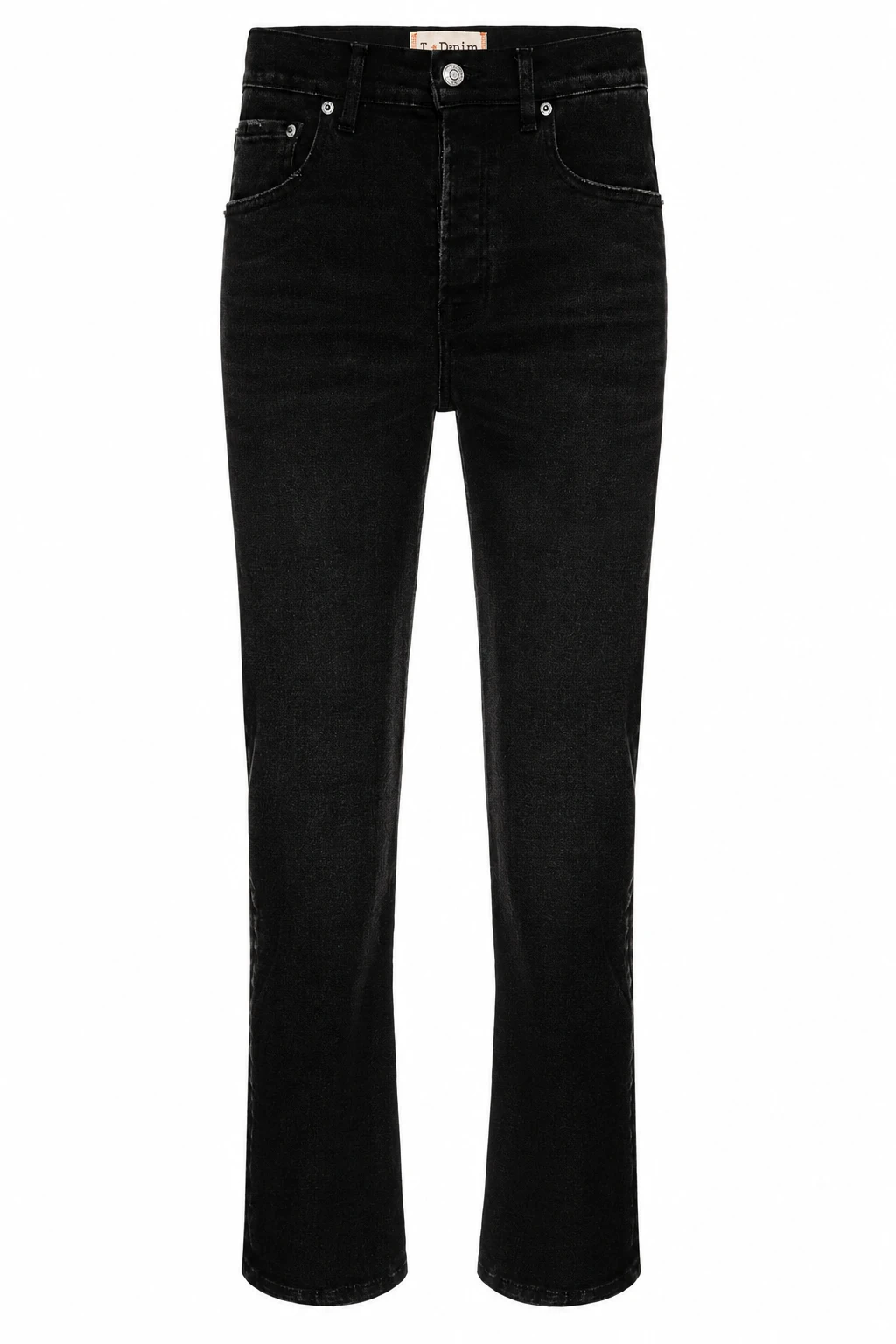 FotoCalça Cropped Zip Black Jeans