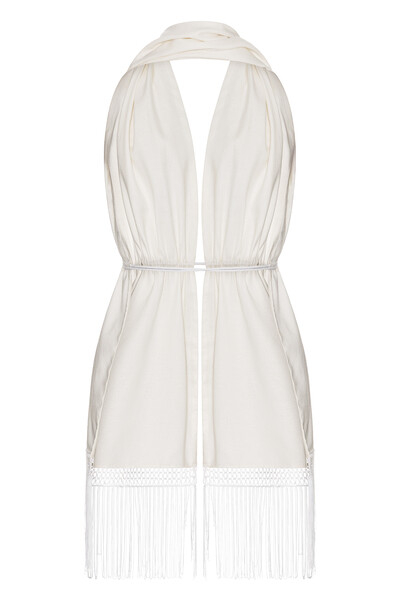 Foto Top Lenço Cambraia De Linho Off