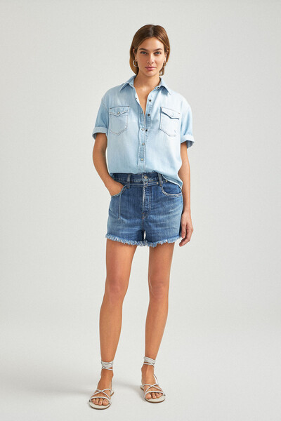 FotoShort Loose Jeans Escuro