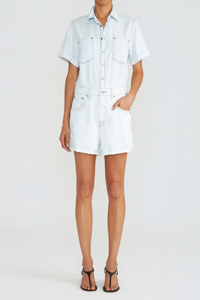 Foto Macaquinho Wide Jeans Vintage