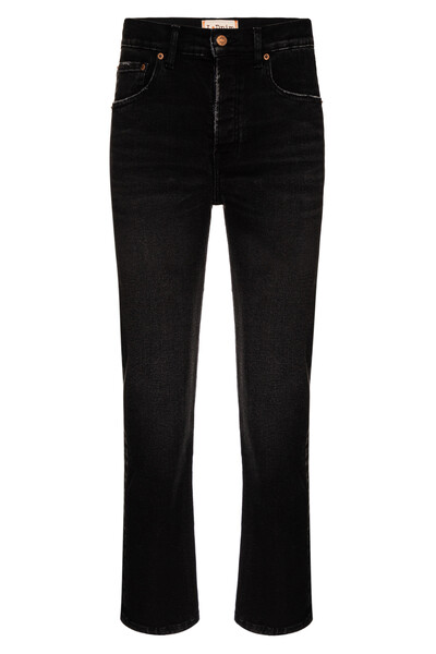 Foto Calça Cropped Zip Black Jeans